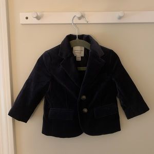 Janie and Jack Navy Velvet Blazer